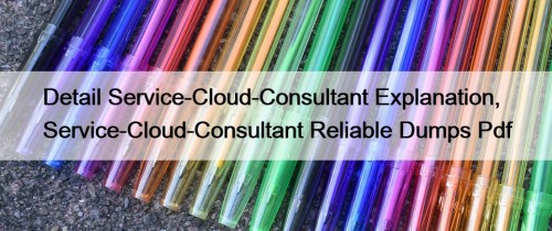Detail Service-Cloud-Consultant Explanation, Service-Cloud-Consultant Reliable Dumps Pdf